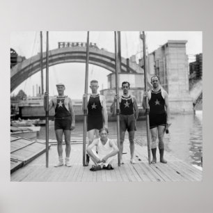 Póster Club Crew, 1921 del barco de Potomac