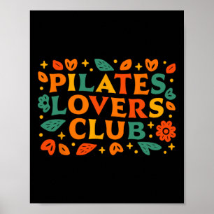 Póster Club de Amantes de Pilates Dibujos Decorativos Ret