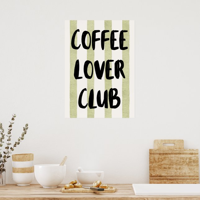 Póster Club de amantes del café (Cocina)