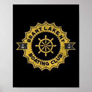 Póster Club de Barcos de Brant Lake Ny