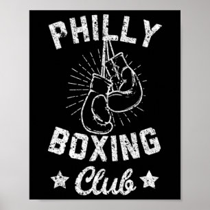 Póster Club de Box Philly - Guantes de Boxeo Vintage