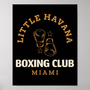 Póster Club de boxeo de La Habana Pequeña Miami - Boxeo