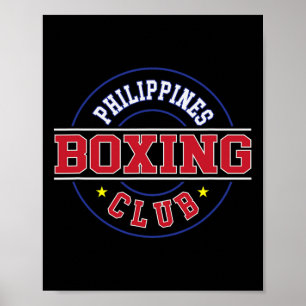 Póster Club de boxeo filipino Boxeador de gimnasio Filipi