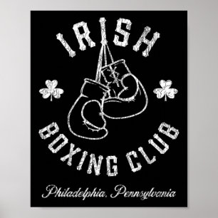 Póster Club de Boxeo Irlandés - Guantes de boxeo Filadelf