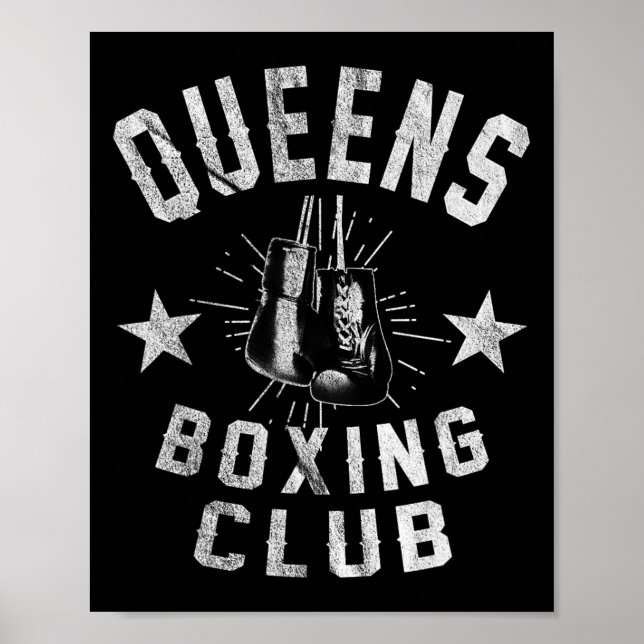 Póster Club de boxeo Queens - Boxer con problemas de époc (Frente)
