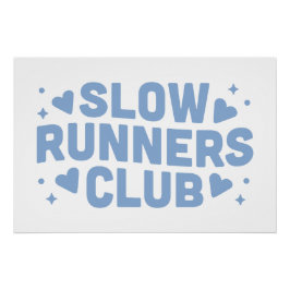 Póster Club de carreras divertidas y lentas