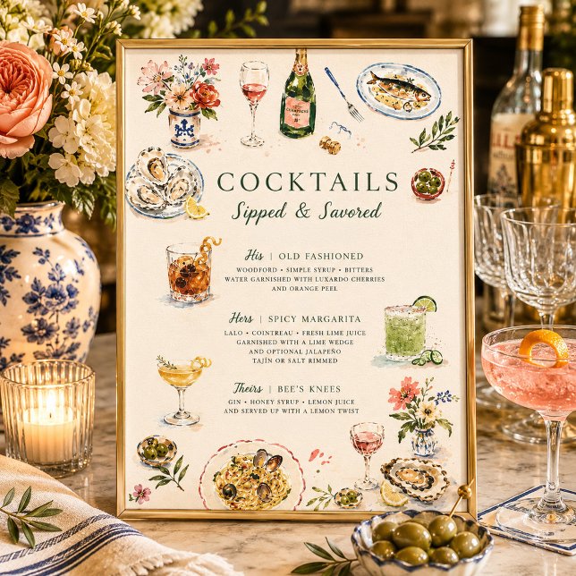 Póster Club de Cena Costera Sipped & Savored (Subido por el creador)