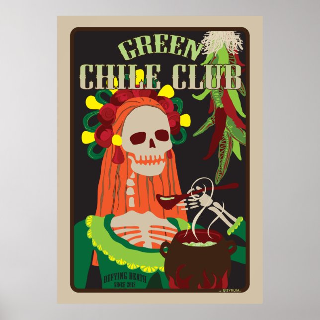 Póster club de chile verde (Frente)