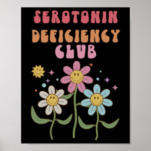Póster Club de Deficiencia de Serotonina Ansiedad De Salu