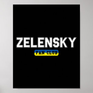 Póster Club de Fans de Zelensky Apoya a Ucrania 