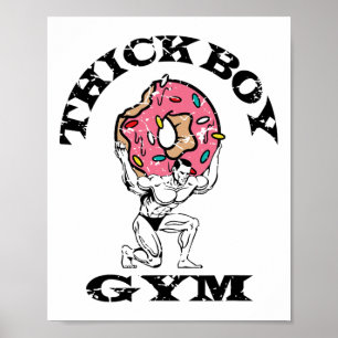 Póster Club de gimnasia de chico grueso con problemas en
