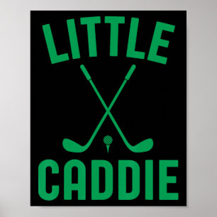 Póster Club de Golf Little Caddie Golf Club Golfer Niños 