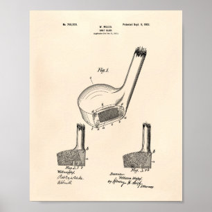 Póster Club de Golf Mules 1902 Patent Art - Old Peper