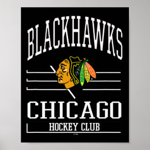 Póster Club de Hockey Chicago Blackhawks Rojo Oficialment