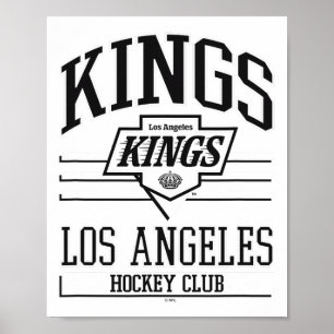 Póster Club de Hockey Los Angeles Kings Gris Licencia Ofi