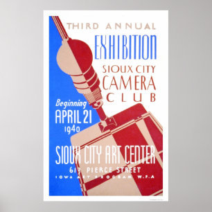 Póster Club de la cámara de Sioux City WPA 1940
