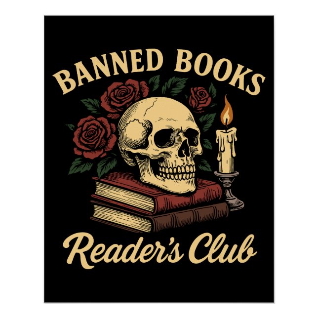 Póster Club de lectores de libros prohibidos (Anverso)