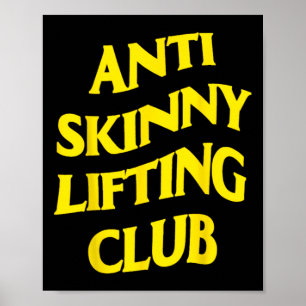 Póster Club de levantamiento de pesas anti flacidez cultu