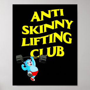 Póster Club de levantamiento de pesas anti flacidez cultu