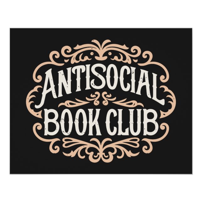 Póster Club de libros antisociales (Anverso)