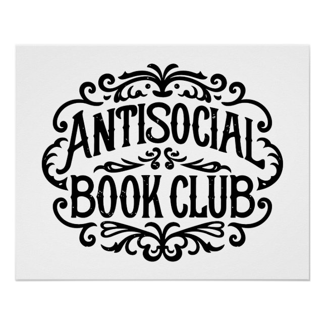 Póster Club de libros antisociales (Anverso)