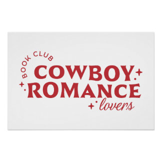 Póster Club de libros para amantes del romance de las vac