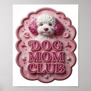 Póster CLUB DE MADRE PERRA Rosa Icónico