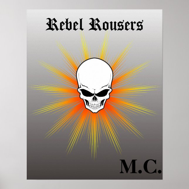 Póster Club de Motocicletas Rebel Rousers (Frente)