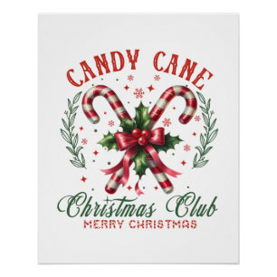 Póster Club de Navidades de regalo de Navidad