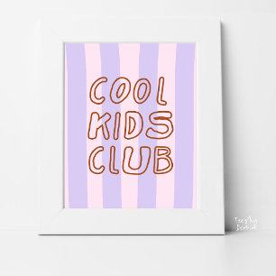 Póster Club de Niños Geniales con Rayas de Lavanda para G