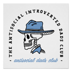 Póster Club de padres antisociales vaquero padre de la es