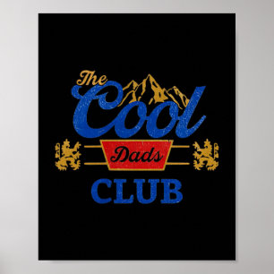 Póster Club de papás geniales vintage divertido día del p