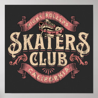 Póster Club de patinadores de california, emblema de T-Sh