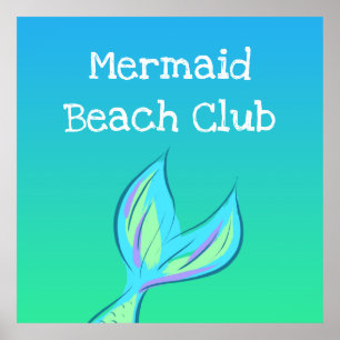 Póster Club de Playa Mermaid