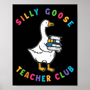 Póster Club de Profesor Pato Tonto Estampado Colorido Esp