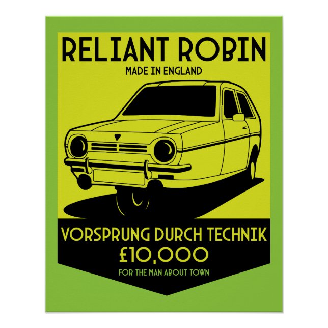 Póster Club de propietarios de Robin Reliant (Anverso)