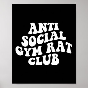 Póster Club de Rata de Gimnasio Antisocial Divertido Cult