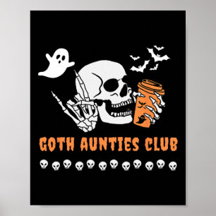 Póster Club de Tías Gótic Halloween Espeluznante Tía Góti