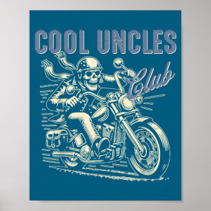Póster Club de Tíos Geniales Tío Motociclista Tío Retro M