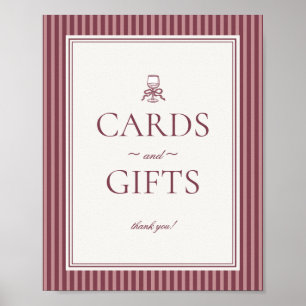Póster Club de Viñedo de Vino Tarjetas y Regalos de Diner