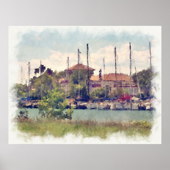 Póster Club de Yates de Detroit (Frente)