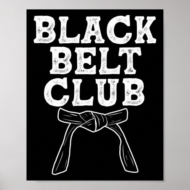 Póster Club del Cinturón Negro - Karate Taekwondo Kung Fu (Frente)