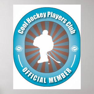 Póster Club fresco de los jugadores de hockey