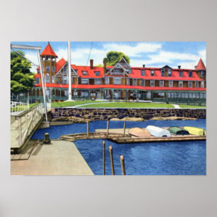 Póster Club náutico de Larchmont Nueva York