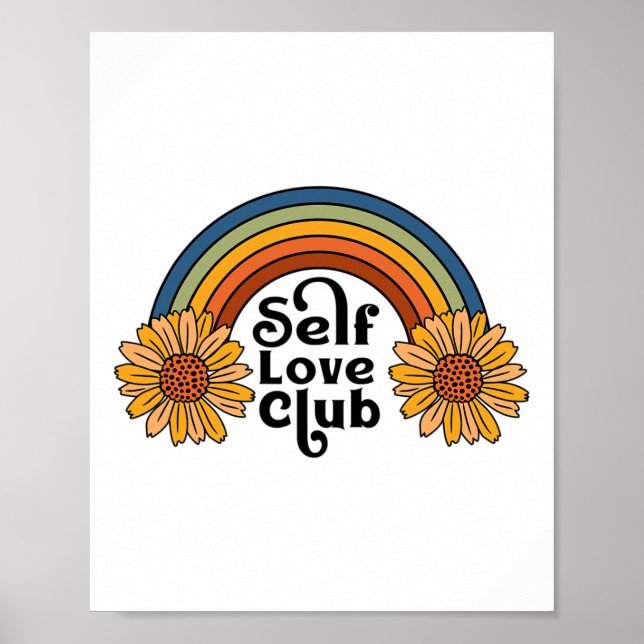 Póster Club Retro Self Love Sunflower Rainbow Mental Heat (Frente)