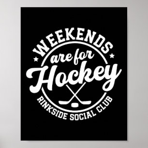 Póster Club Social de Alrededor de la Pista de Hockey los