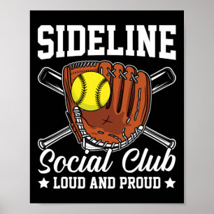 Póster Club Social de Banda Lateral Orgulloso y Fuerte Ma