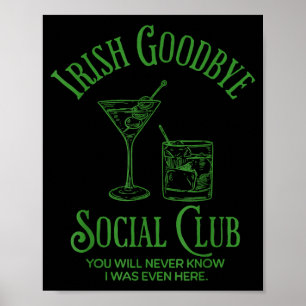 Póster Club Social de Despedida Irlandesa Sabrás que Estu
