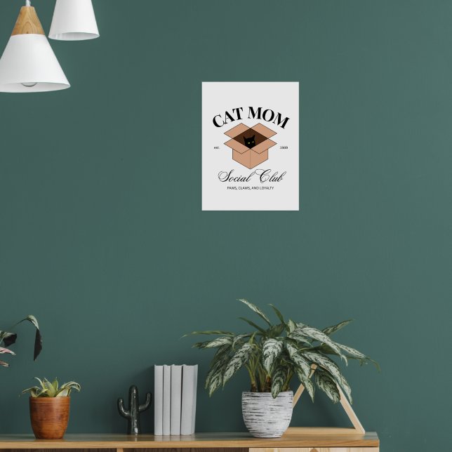 Póster Club social de gatos de madres - gatos, animales,  (Salón 1)