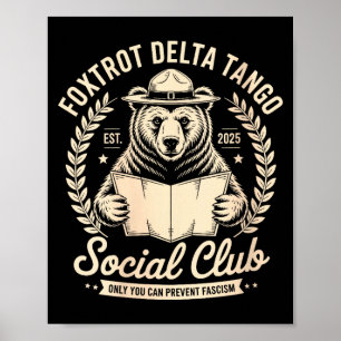 Póster Club Social de Mujeres Foxtrot Delta Tango Solo Tú